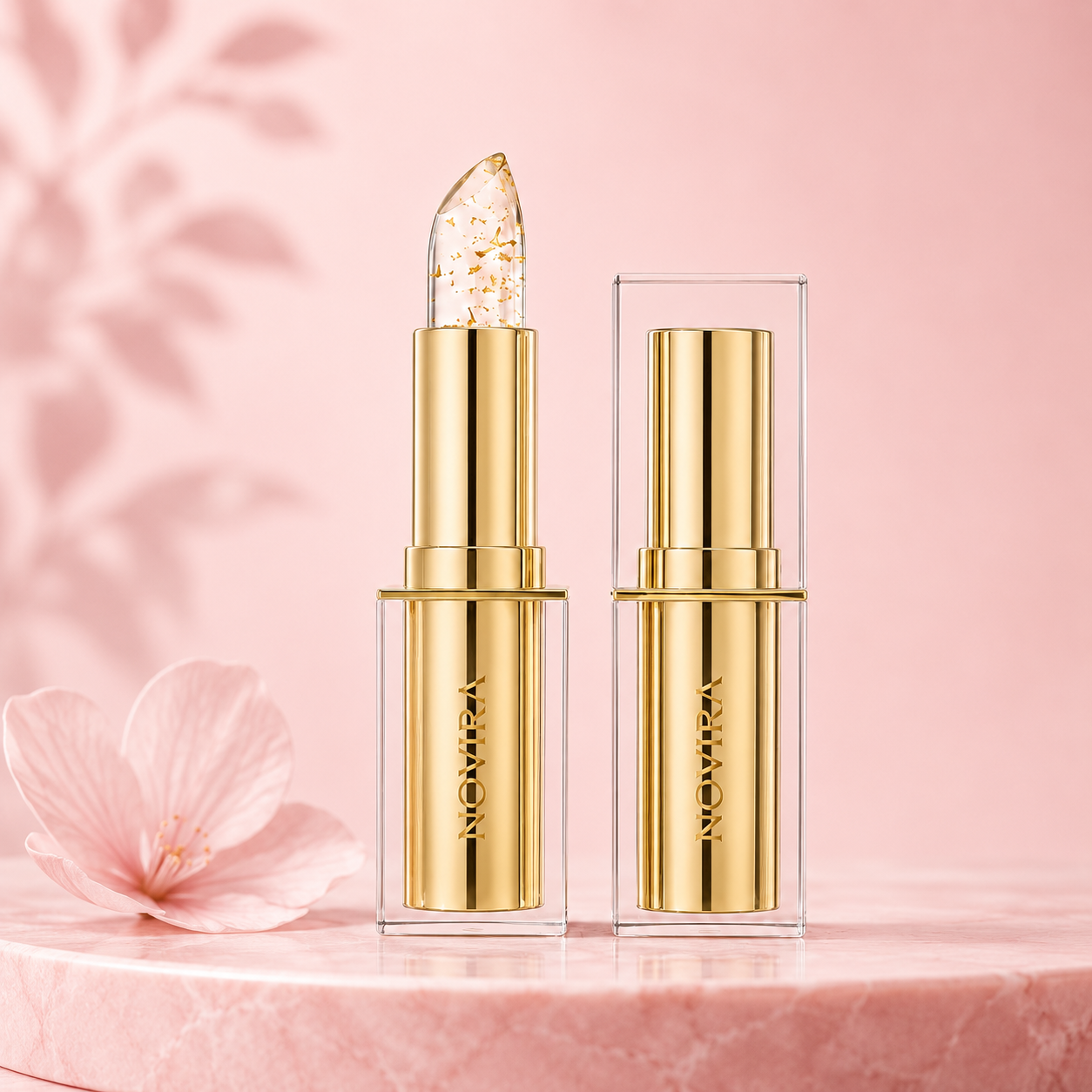 NOVIRA AuraBloom Crystal Elixir | Farbwechselnder Lippenstift